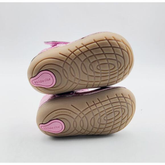 Stride Rite Girls Adira Flat Size 4 Pink Fuchsia Toddler Shoe Mary Jane NIB - Picture 10 of 11